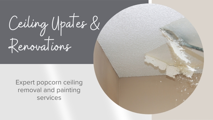 Popcorn Ceiling Removal and Smooth Repaint Service