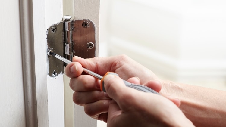 door hinge installation