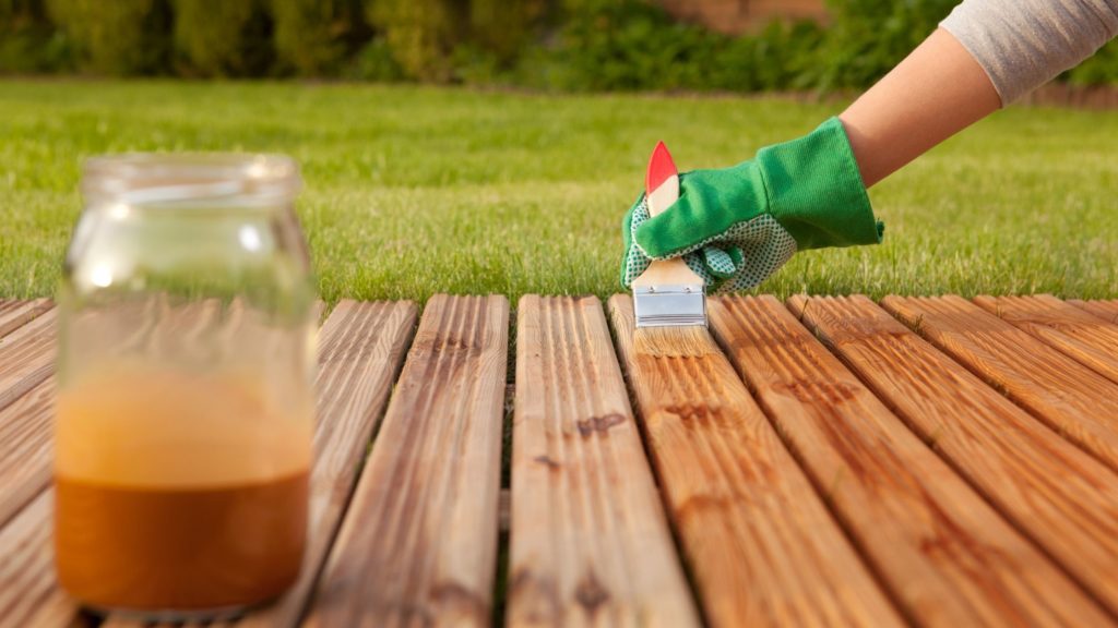deck staining project by Handyman Connection of Carmel