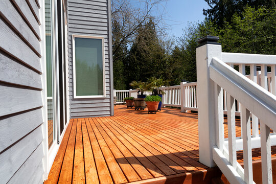 completed deck staining job in Greenwood, IN, by Handyman Connection