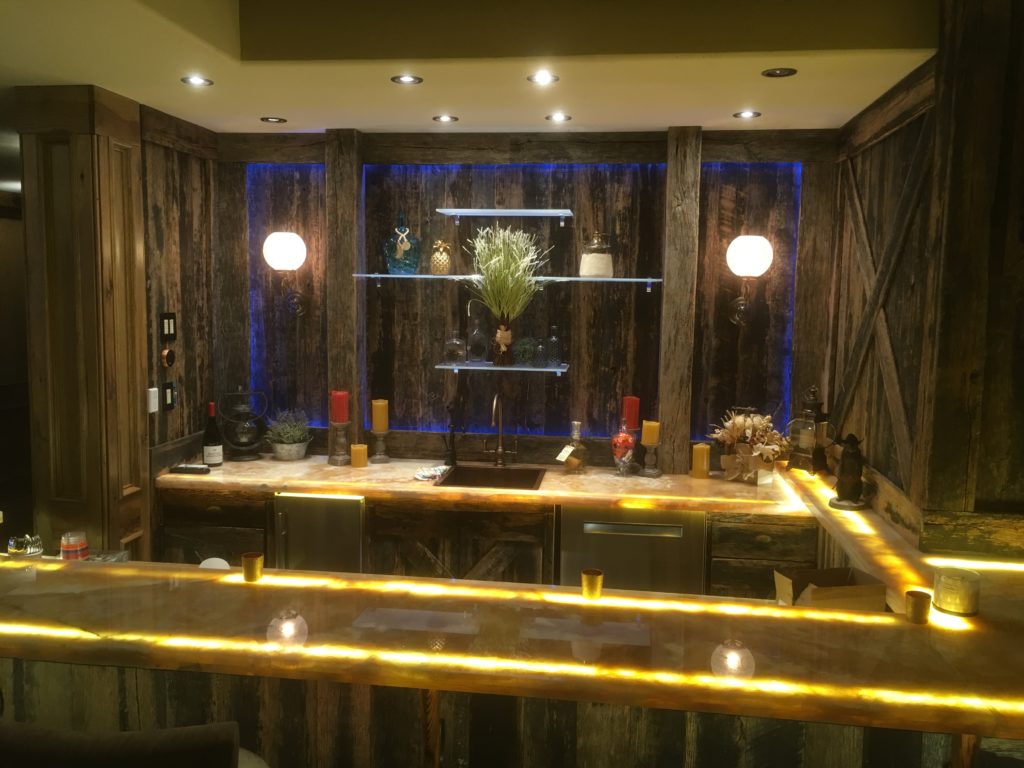 Reclaimed Barn Wood Bar Remodel in Colorado Springs