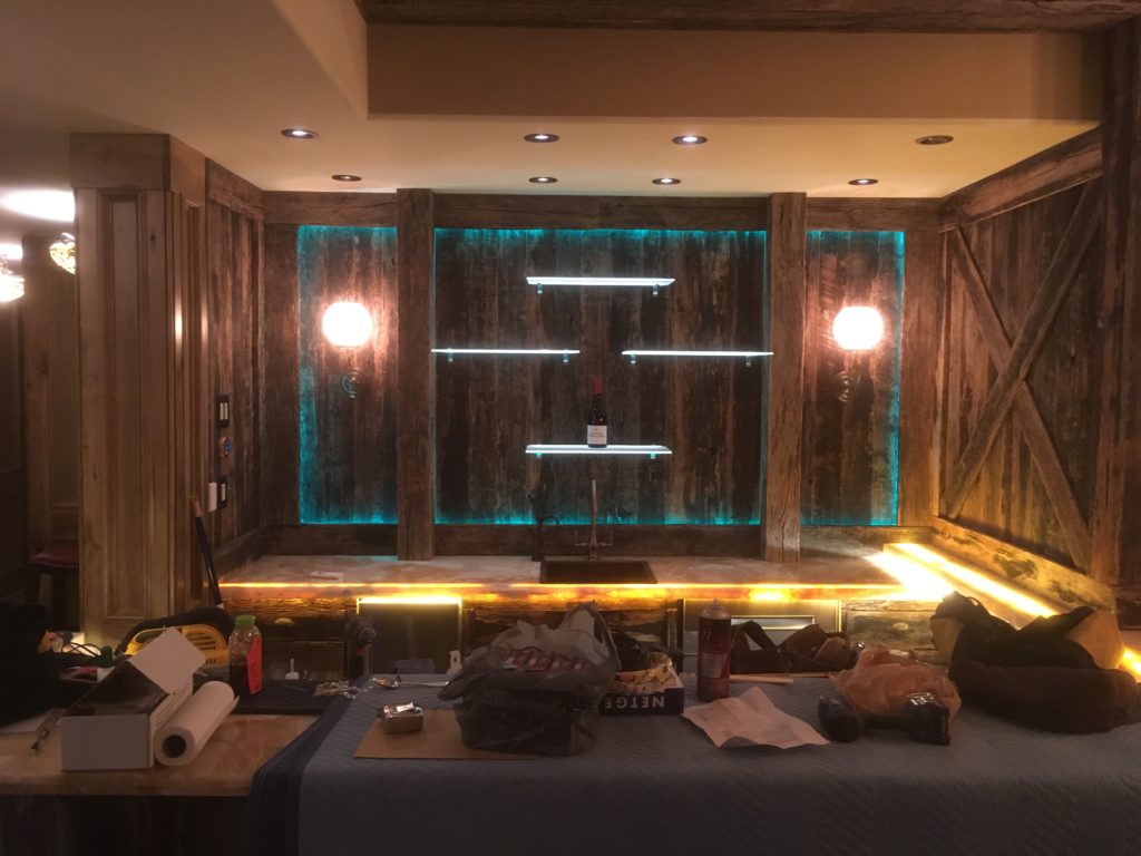 Reclaimed Barn Wood Bar Remodel in Colorado Springs