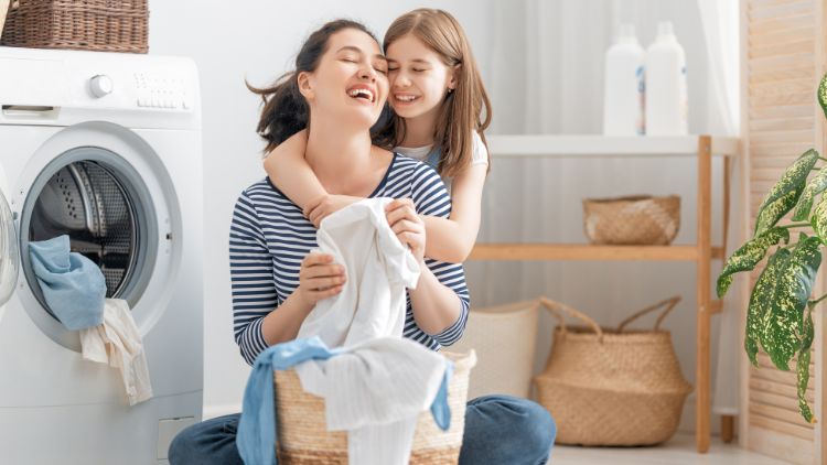 Modern Laundry Room with Washer and Dryer