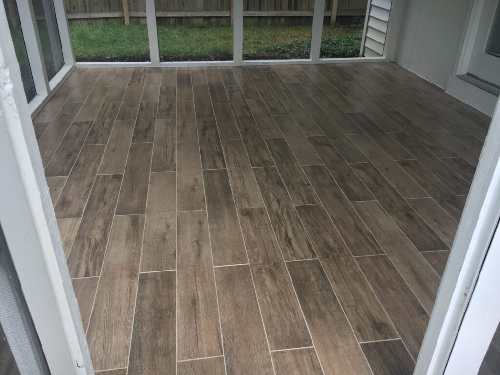 hardwood flooring installed in Indianapolis, IN, home's sunroom
