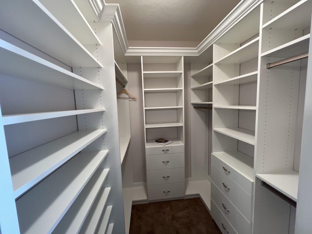 custom closet storage in Evergreen, CO, expertly done by our craftsmen