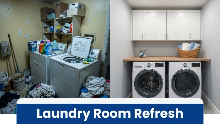 Laundry Room Refresh: Cabinets and Folding Counter Installation for Better Flow