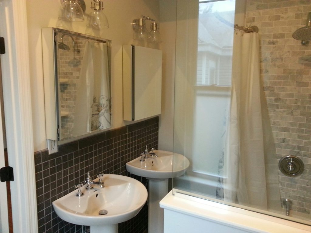 bathroom remodel completed from Handyman Connection