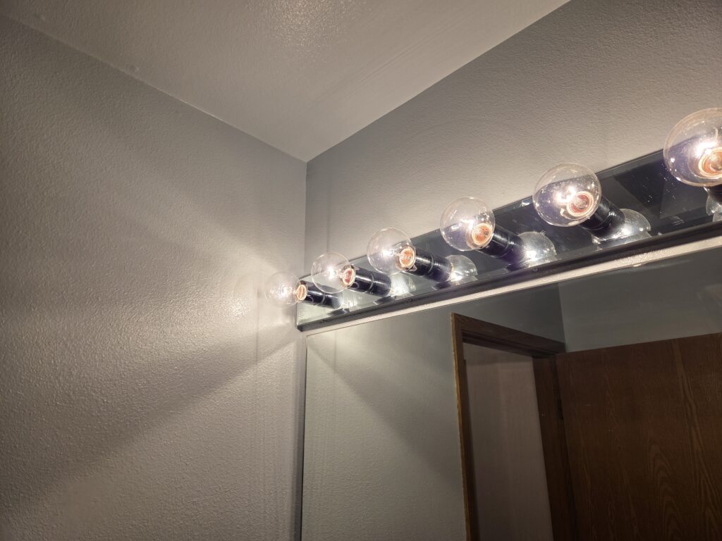 new bathroom lights installed by our craftsmen in Larkspur, CO