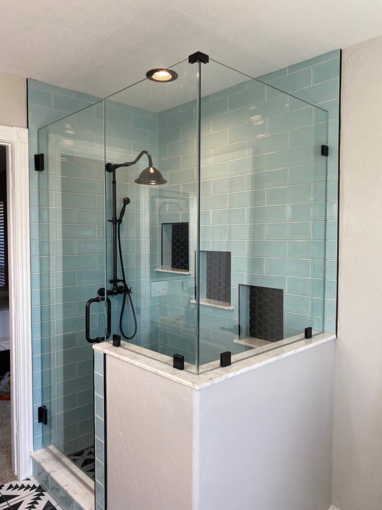 new plumbing fixtures installed for a shower in Princeton, TX