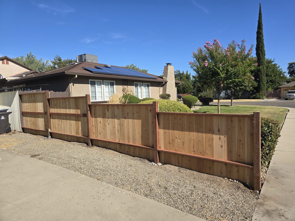 wooden fence installed in Cupertino, CA, home