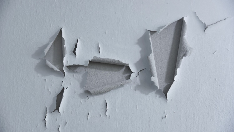 peeled wall paint