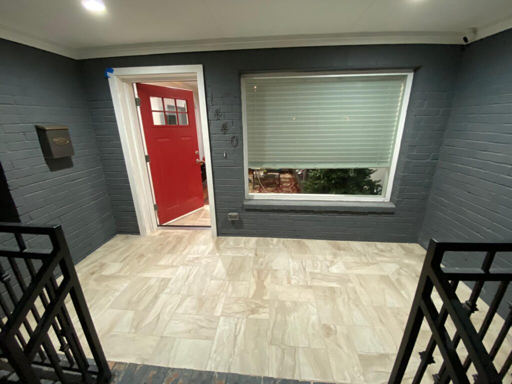front patio remodel completed in Shawnee, KS