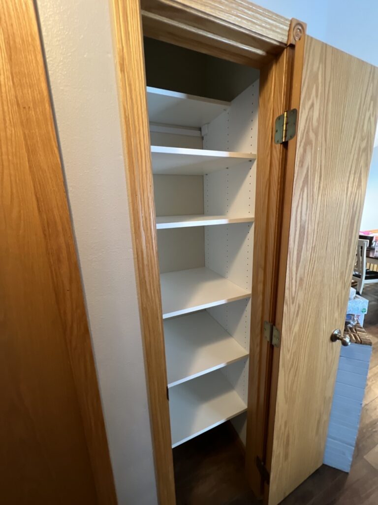 custom closet project completed for homeowner in Prairie Village