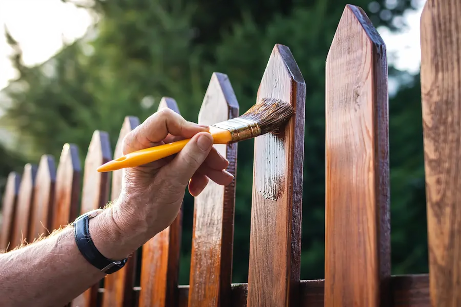 fence staining near Silver Spring