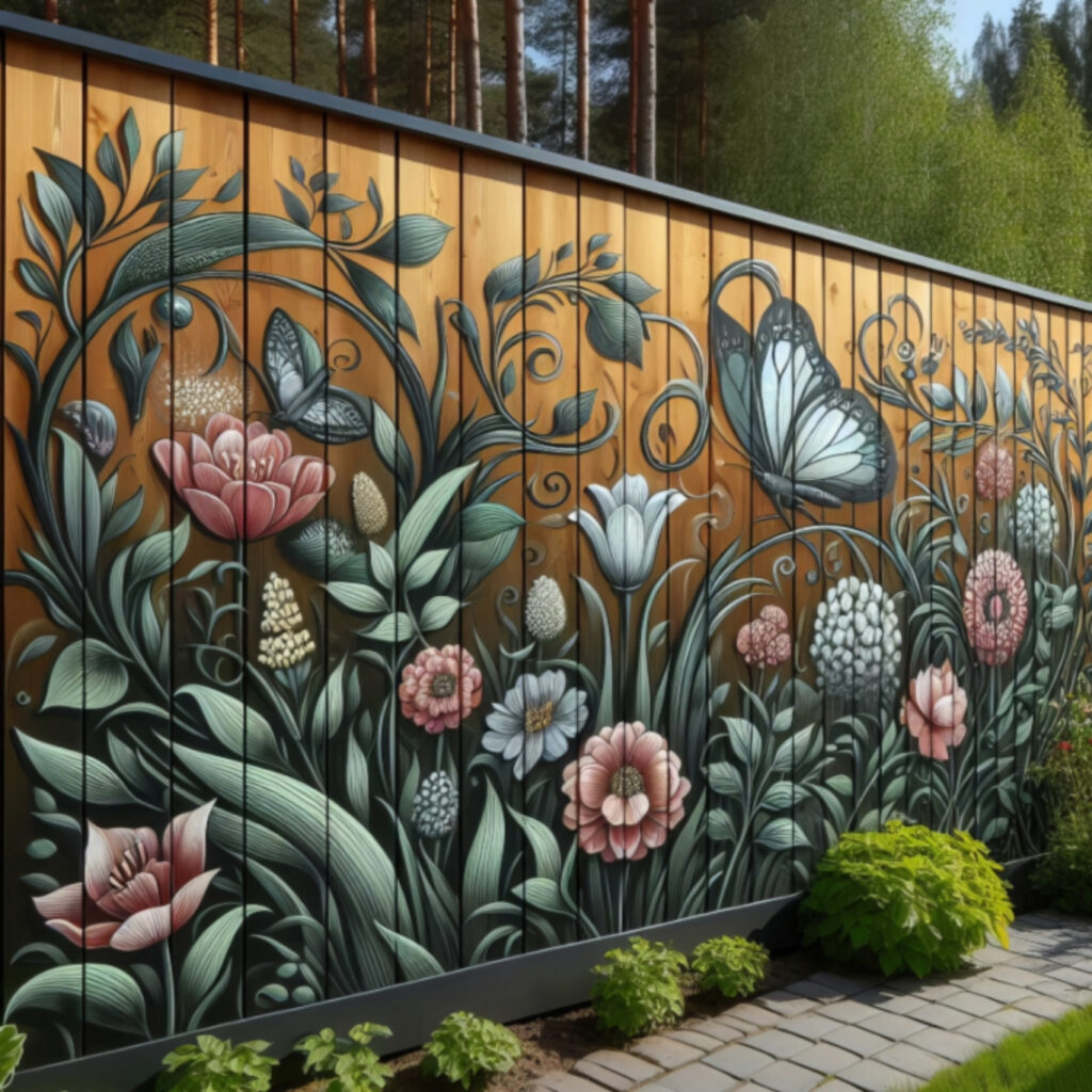 Mural-Inspired Fence Art
