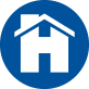 handyman house icon in blue